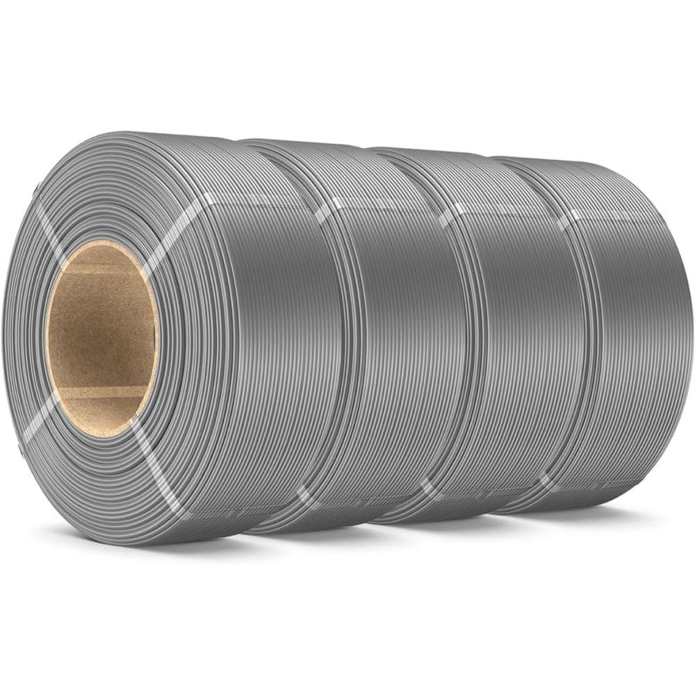 imageSUNLU 500g Silk Rainbow PLA Filament Refill Bundle NoSpool Silk PLA Plus 3D Printer Filament 4 Packs Compatible with Bambu Lab 3D Printers 05KGRoll Total 4 Colors PLA Silk RainbowPla Plus Grey