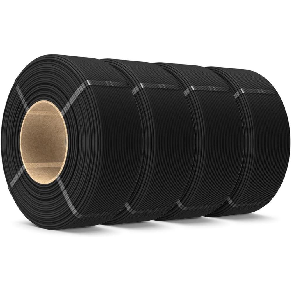 imageSUNLU 500g Silk Rainbow PLA Filament Refill Bundle NoSpool Silk PLA Plus 3D Printer Filament 4 Packs Compatible with Bambu Lab 3D Printers 05KGRoll Total 4 Colors PLA Silk RainbowMatte Pla Black