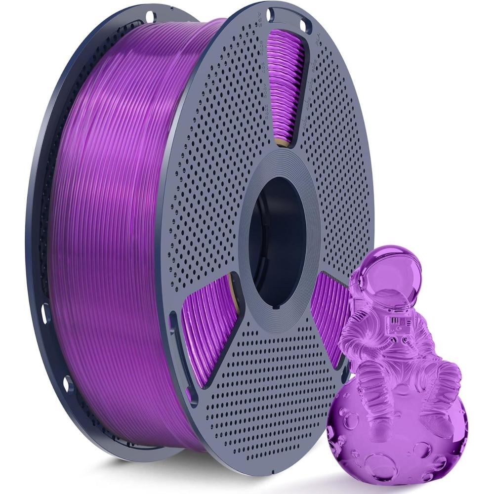 imageSUNLU TPU 3D Printer Filament 175mm High Speed 95A TPU Filament 1KG Flexible 3D Filament for Fast Printing Dimensional Accuracy  003mm Suitable for Most FDM 3D Printers Clear Purple1kg Tputransparent Purple
