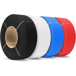 imageSUNLU 500g Silk Rainbow PLA Filament Refill Bundle NoSpool Silk PLA Plus 3D Printer Filament 4 Packs Compatible with Bambu Lab 3D Printers 05KGRoll Total 4 Colors PLA Silk RainbowMatte Pla BlackWhiteRedBlue