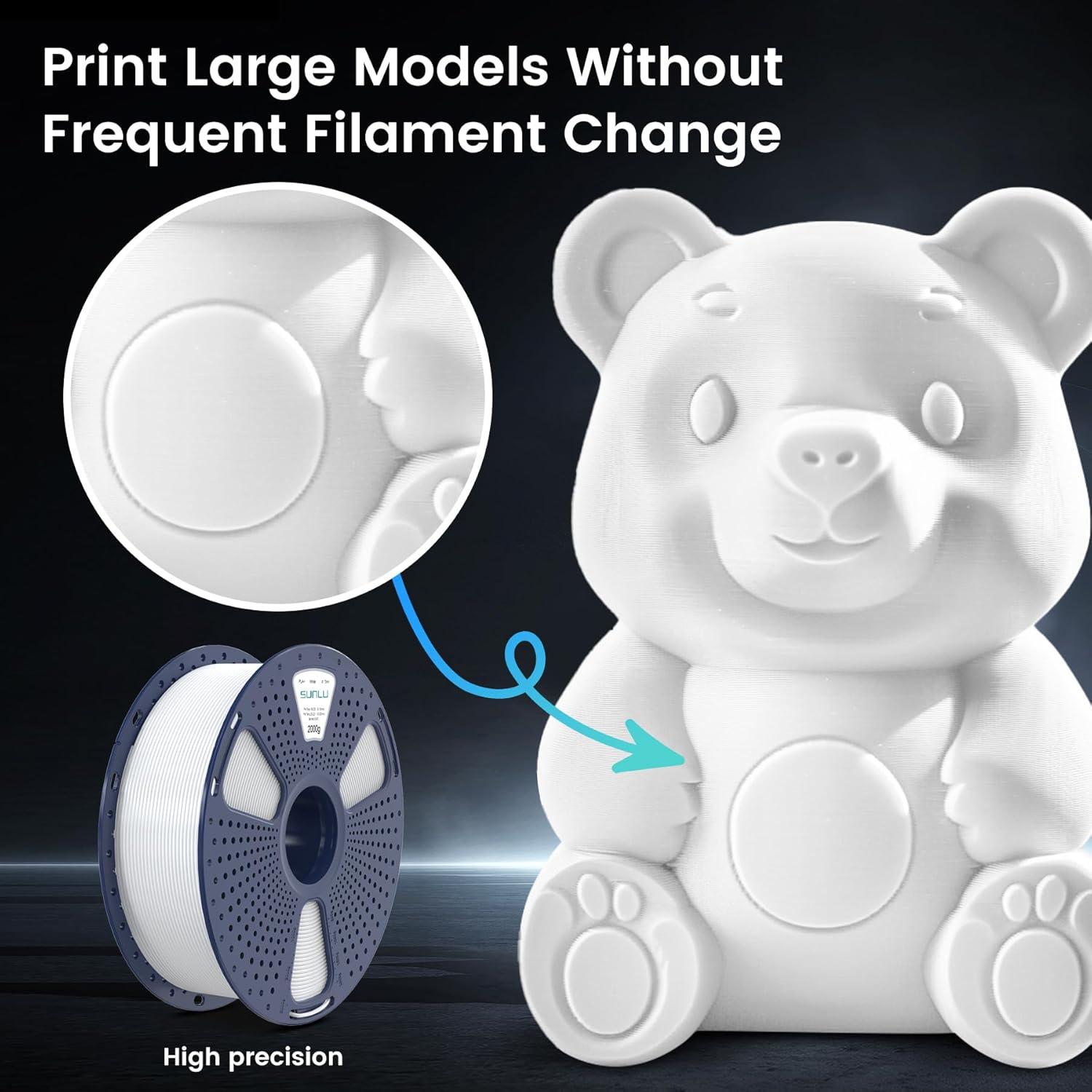 imageSUNLU PLA Filament Bundle 175mm 3D Printer Filament Dimensional Accuracy  002 mm1kg Spool 10 Rolls BlackWhiteGreyBlueGreenTransparent PurpleGreenOrangeBlueRedLarge Spool 2kg Pla Plus Black