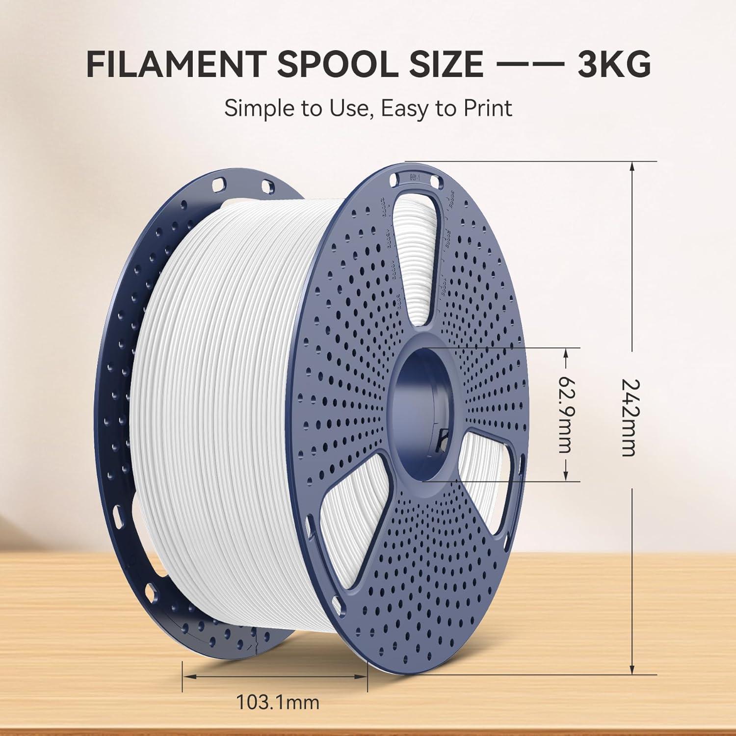 imageSUNLU PLA Filament Bundle 175mm 3D Printer Filament Dimensional Accuracy  002 mm1kg Spool 10 Rolls BlackWhiteGreyBlueGreenTransparent PurpleGreenOrangeBlueRedLarge Spool 3kg Pla Plus Klein Blue