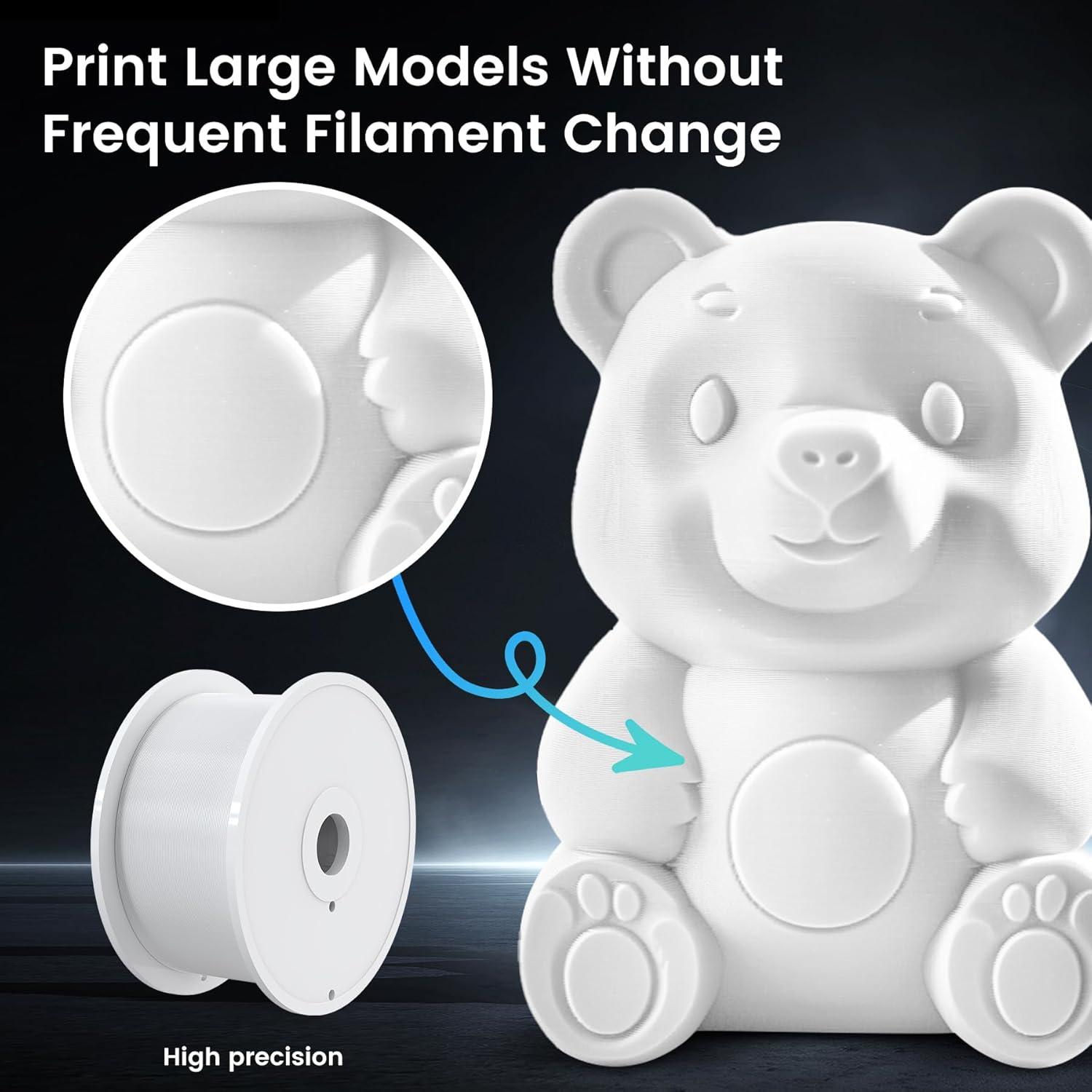 imageSUNLU PLA Filament Bundle 175mm 3D Printer Filament Dimensional Accuracy  002 mm1kg Spool 10 Rolls BlackWhiteGreyBlueGreenTransparent PurpleGreenOrangeBlueRedLarge Spool 5kg Pla Plus White