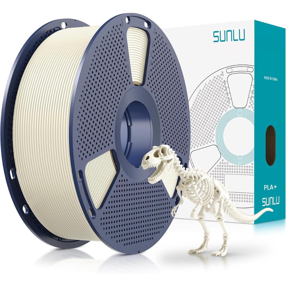 imageSUNLU PLA Filament Bundle 175mm 3D Printer Filament Dimensional Accuracy  002 mm1kg Spool 10 Rolls BlackWhiteGreyBlueGreenTransparent PurpleGreenOrangeBlueRed1000gpla Plus Bone White