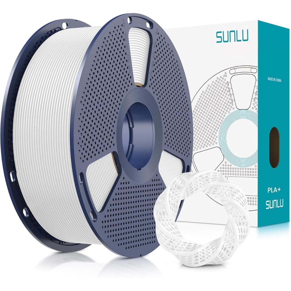 imageSUNLU PLA Filament Bundle 175mm 3D Printer Filament Dimensional Accuracy  002 mm1kg Spool 10 Rolls BlackWhiteGreyBlueGreenTransparent PurpleGreenOrangeBlueRed1000g Pla Plus White