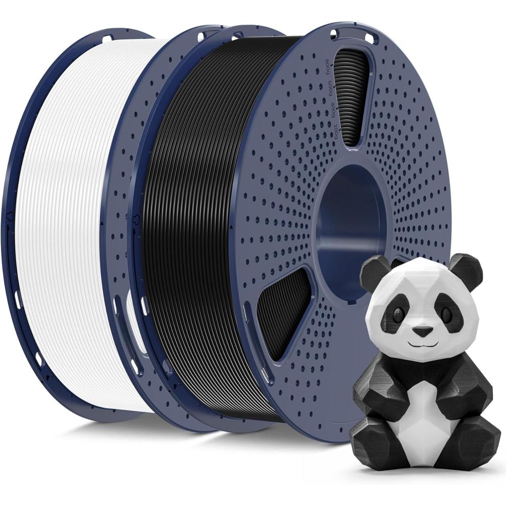 imageSUNLU PLA Filament Bundle 175mm 3D Printer Filament Dimensional Accuracy  002 mm1kg Spool 10 Rolls BlackWhiteGreyBlueGreenTransparent PurpleGreenOrangeBlueRed2kg Pla Plus Blackwhite