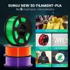imageSUNLU PLA Filament Bundle 175mm 3D Printer Filament Dimensional Accuracy  002 mm1kg Spool 10 Rolls BlackWhiteGreyBlueGreenTransparent PurpleGreenOrangeBlueRedBlackwhitegreybluegreentransparent Purplegreenorangebluered