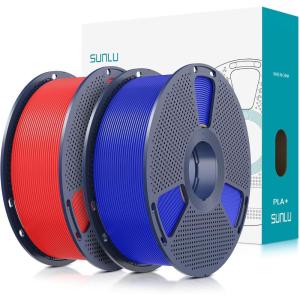 imageSUNLU PLA Filament Bundle 175mm 3D Printer Filament Dimensional Accuracy  002 mm1kg Spool 10 Rolls BlackWhiteGreyBlueGreenTransparent PurpleGreenOrangeBlueRed2kg Pla Plus Redklein Blue
