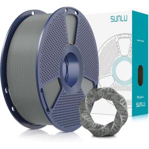 imageSUNLU PLA Filament Bundle 175mm 3D Printer Filament Dimensional Accuracy  002 mm1kg Spool 10 Rolls BlackWhiteGreyBlueGreenTransparent PurpleGreenOrangeBlueRed1000gpla Plus Grey