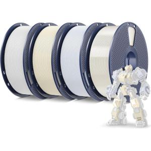 imageSUNLU PLA Filament Bundle 175mm 3D Printer Filament Dimensional Accuracy  002 mm1kg Spool 10 Rolls BlackWhiteGreyBlueGreenTransparent PurpleGreenOrangeBlueRed4kg Pla Plus Whitebone Whiteceramictransparent
