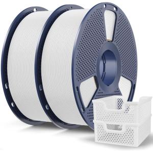 imageSUNLU 3D Printer Filament PLA Plus 175mm SUNLU Neatly Wound 175mm PRO PLA Filament for Most FDM 3D Printer Dimensional Accuracy  002 mm 1 kg Spool22lbs Beige2kg Whitewhite