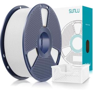 imageSUNLU 3D Printer Filament PLA Plus 175mm SUNLU Neatly Wound 175mm PRO PLA Filament for Most FDM 3D Printer Dimensional Accuracy  002 mm 1 kg Spool22lbs Beige1000g White