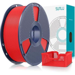 imageSUNLU 3D Printer Filament PLA Plus 175mm SUNLU Neatly Wound 175mm PRO PLA Filament for Most FDM 3D Printer Dimensional Accuracy  002 mm 1 kg Spool22lbs Beige1kg Red