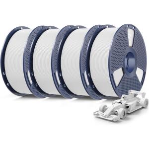 imageSUNLU 3D Printer Filament PLA Plus 175mm SUNLU Neatly Wound 175mm PRO PLA Filament for Most FDM 3D Printer Dimensional Accuracy  002 mm 1 kg Spool22lbs Beige4kg Whitewhitewhitewhite