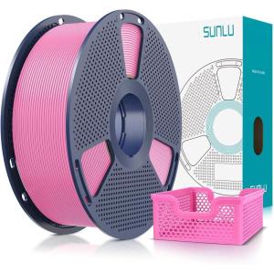 imageSUNLU 3D Printer Filament PLA Plus 175mm SUNLU Neatly Wound 175mm PRO PLA Filament for Most FDM 3D Printer Dimensional Accuracy  002 mm 1 kg Spool22lbs Beige1kg Pink
