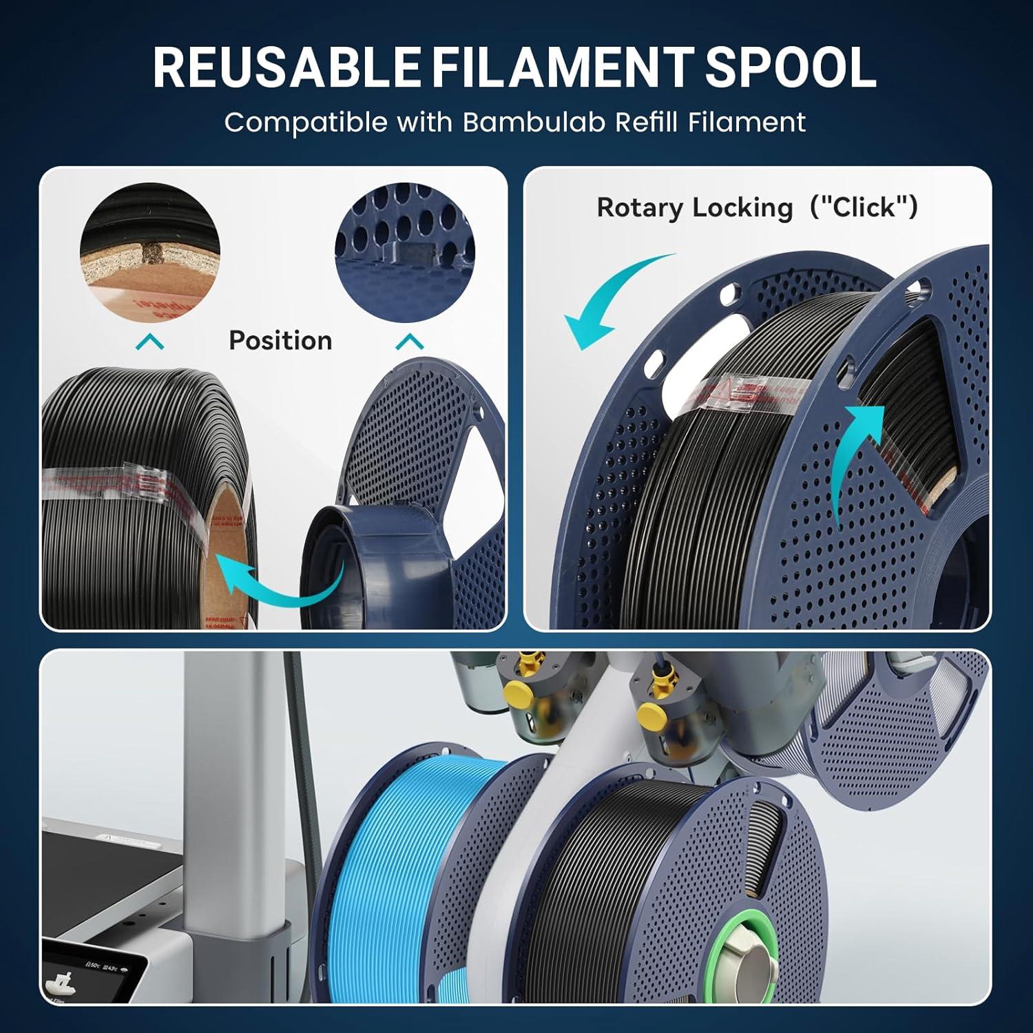 imageSUNLU Silk Dual Color Pla Filament Silk PLA 3D Printer Filament 175mm Shiny Silk Texture Dimensional Accuracy  002mm 1KG Spool 22 lbs PLA Silk Dual Color Blue GreenSilk Pla Dual Color Bundle 1kg4