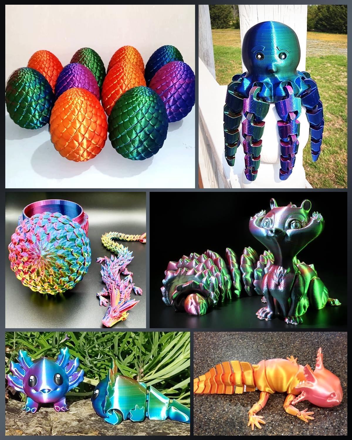 imageSUNLU Silk Dual Color Pla Filament Silk PLA 3D Printer Filament 175mm Shiny Silk Texture Dimensional Accuracy  002mm 1KG Spool 22 lbs PLA Silk Dual Color Blue GreenSilk Small Spool  Silk Fourcolor4silk Single Color4