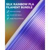 imageSUNLU Silk Dual Color Pla Filament Silk PLA 3D Printer Filament 175mm Shiny Silk Texture Dimensional Accuracy  002mm 1KG Spool 22 lbs PLA Silk Dual Color Blue GreenSilk Small Spool  Silk Rainbow6light Goldsilver