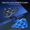 imageSUNLU Silk Dual Color Pla Filament Silk PLA 3D Printer Filament 175mm Shiny Silk Texture Dimensional Accuracy  002mm 1KG Spool 22 lbs PLA Silk Dual Color Blue GreenSilk Pla Dual Black Blue