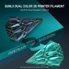 imageSUNLU Silk Dual Color Pla Filament Silk PLA 3D Printer Filament 175mm Shiny Silk Texture Dimensional Accuracy  002mm 1KG Spool 22 lbs PLA Silk Dual Color Blue GreenSilk Pla Dual Black Green