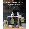 imageSUNLU Silk Dual Color Pla Filament Silk PLA 3D Printer Filament 175mm Shiny Silk Texture Dimensional Accuracy  002mm 1KG Spool 22 lbs PLA Silk Dual Color Blue GreenSilk Small Spool  Silk Dual Color3silk Triple Color5