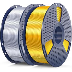 imageSUNLU Silk Dual Color Pla Filament Silk PLA 3D Printer Filament 175mm Shiny Silk Texture Dimensional Accuracy  002mm 1KG Spool 22 lbs PLA Silk Dual Color Blue Green1kg2 Light Goldsilver