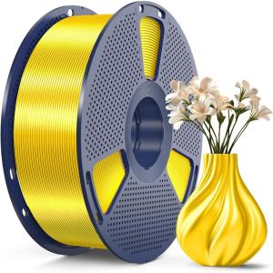 imageSUNLU Silk Dual Color Pla Filament Silk PLA 3D Printer Filament 175mm Shiny Silk Texture Dimensional Accuracy  002mm 1KG Spool 22 lbs PLA Silk Dual Color Blue Green1kg Pla Silk Yellow