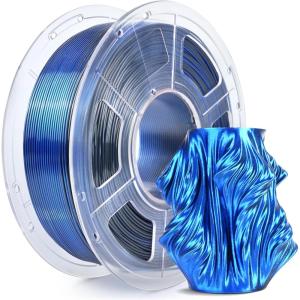 imageSUNLU Silk Dual Color Pla Filament Silk PLA 3D Printer Filament 175mm Shiny Silk Texture Dimensional Accuracy  002mm 1KG Spool 22 lbs PLA Silk Dual Color Blue GreenSilk Pla Dual Black Blue