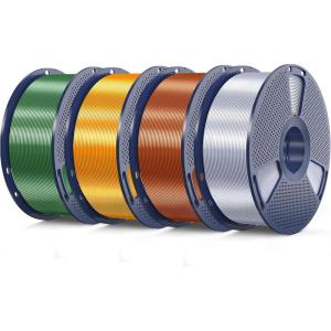 imageSUNLU Silk Dual Color Pla Filament Silk PLA 3D Printer Filament 175mm Shiny Silk Texture Dimensional Accuracy  002mm 1KG Spool 22 lbs PLA Silk Dual Color Blue Green1kg4 Silverred Copperbrassbronze