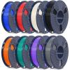 imageSUNLU ASA Filament 175mm UVRainHeat Resistant Tough 3D Printer Filament Great for Printing Outdoor Functional Mechanical Parts 1kg Spool 22lbs NaturalBundle 8 Colorsblacknaturalgreybluegreenredorangepurple