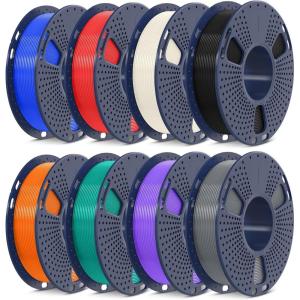 imageSUNLU ASA Filament 175mm UVRainHeat Resistant Tough 3D Printer Filament Great for Printing Outdoor Functional Mechanical Parts 1kg Spool 22lbs NaturalBundle 8 Colorsblacknaturalgreybluegreenredorangepurple