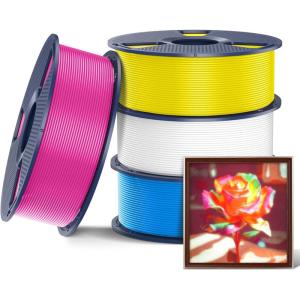 imageSUNLU PETG Glow in The Dark Filament BundleLuminous PETG 3D Printer Filament 175mmDimensional Accuracy  002mm4kg in Total1kg per SpoolWhite Glow BlueWhite Glow GreenGlow BlueGlow RedCmyk 4kg Petg Whitecyanmagentayellow