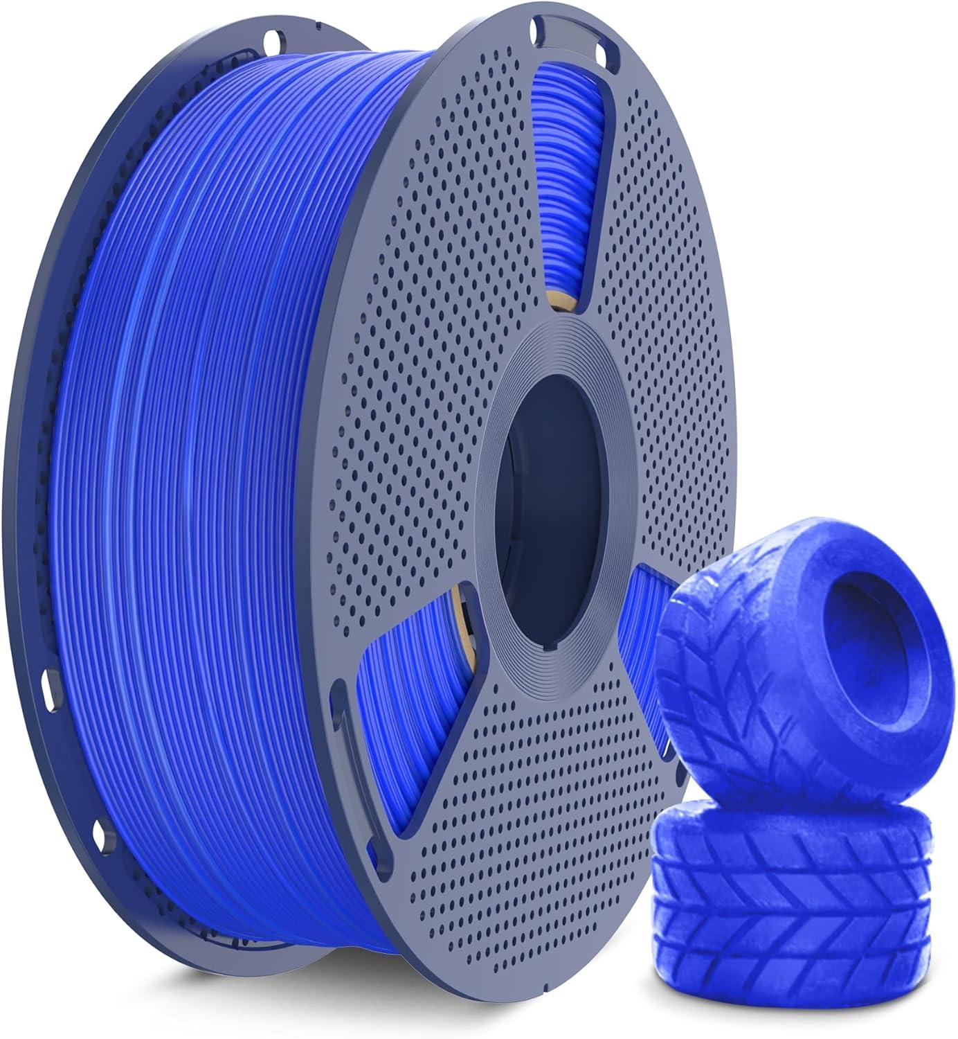 imageSUNLU TPU 3D Printer Filament 175mm High Speed 95A TPU Filament 1KG Flexible 3D Filament for Fast Printing Dimensional Accuracy  003mm Suitable for Most FDM 3D Printers Clear1kg Tpu Blue