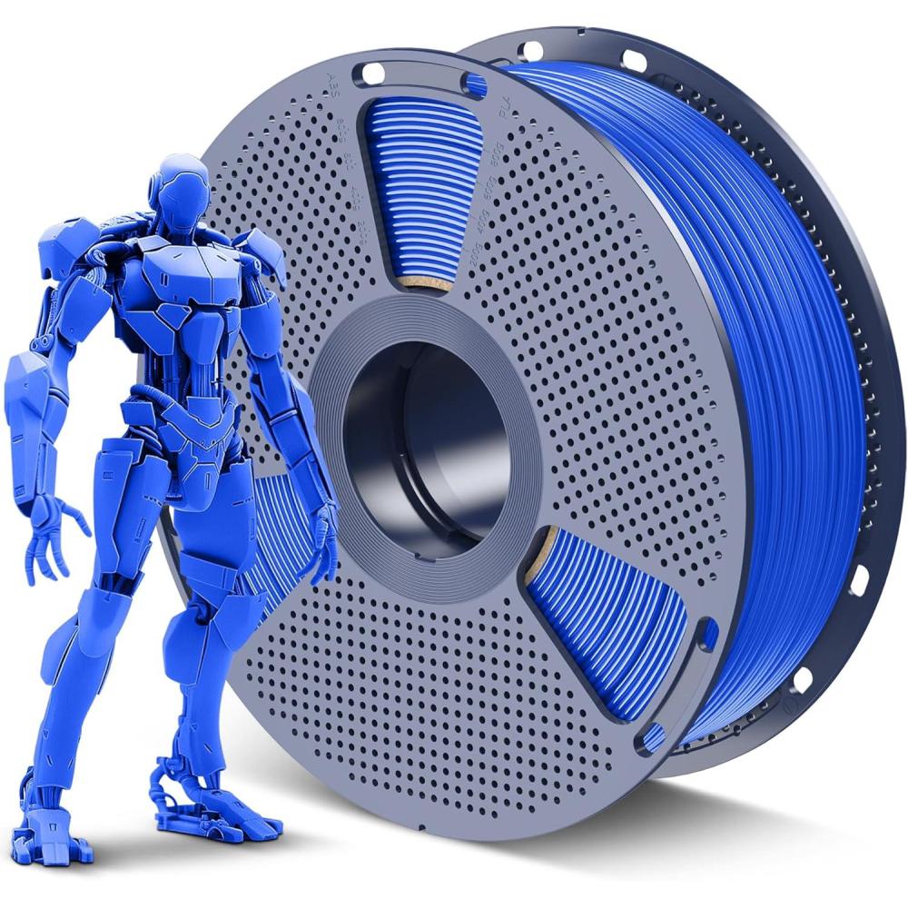 imageSUNLU ABS Filament 175mm 3D Printer Filament Strong and Durable Excellent Toughness Individually Vacuum Packed 4kg in Total 1kg per Spool Pack of 4 BlackOlive GreenSilverYellow1kg Abs Blue