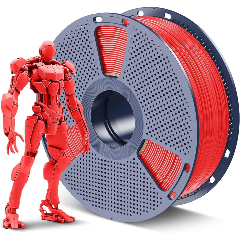 imageSUNLU ABS Filament 175mm 3D Printer Filament Strong and Durable Excellent Toughness Individually Vacuum Packed 4kg in Total 1kg per Spool Pack of 4 BlackOlive GreenSilverYellow1kg Abs Red