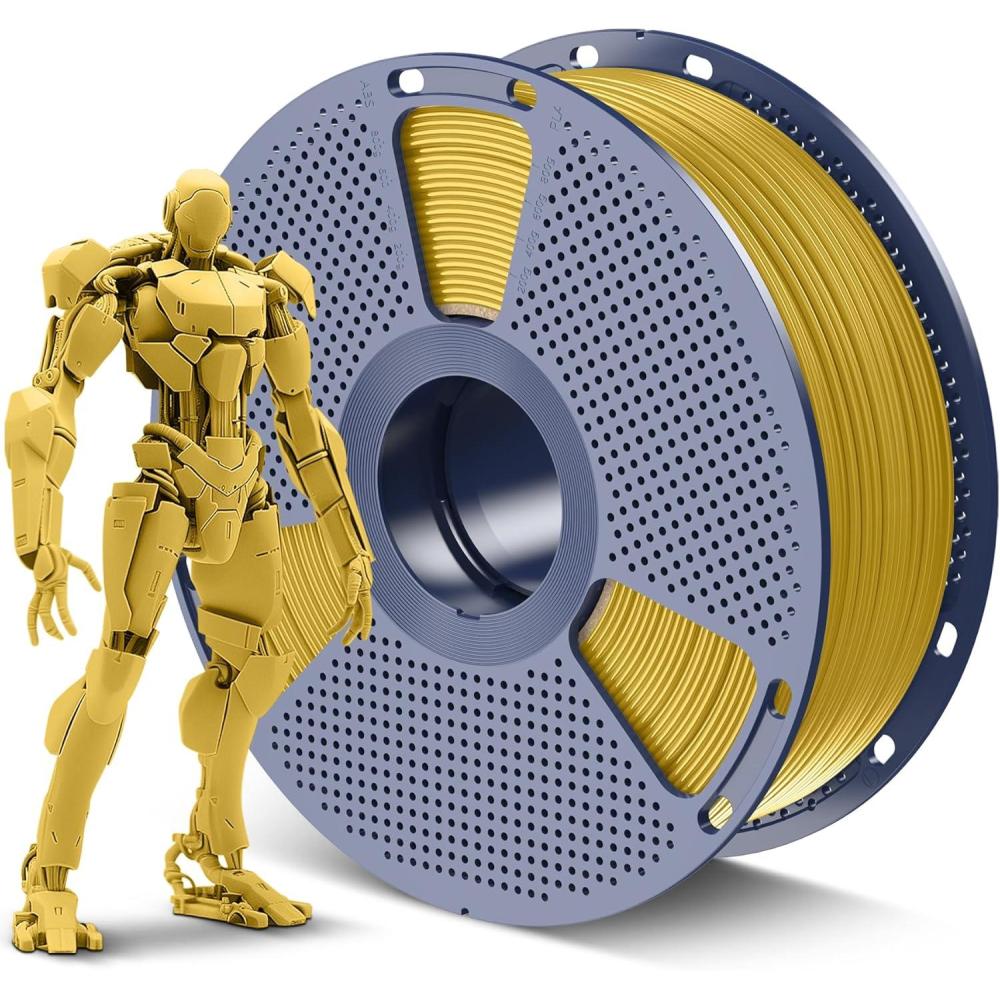 imageSUNLU ABS Filament 175mm 3D Printer Filament Strong and Durable Excellent Toughness Individually Vacuum Packed 4kg in Total 1kg per Spool Pack of 4 BlackOlive GreenSilverYellow1kg Abs Gold