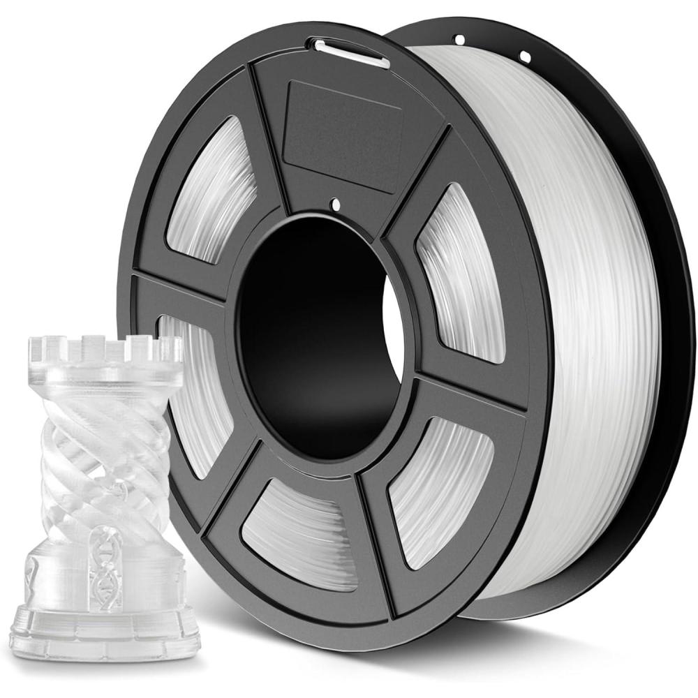 imageSUNLU ABS Filament 175mm 3D Printer Filament Strong and Durable Excellent Toughness Individually Vacuum Packed 4kg in Total 1kg per Spool Pack of 4 BlackOlive GreenSilverYellow1000gabs Transparent