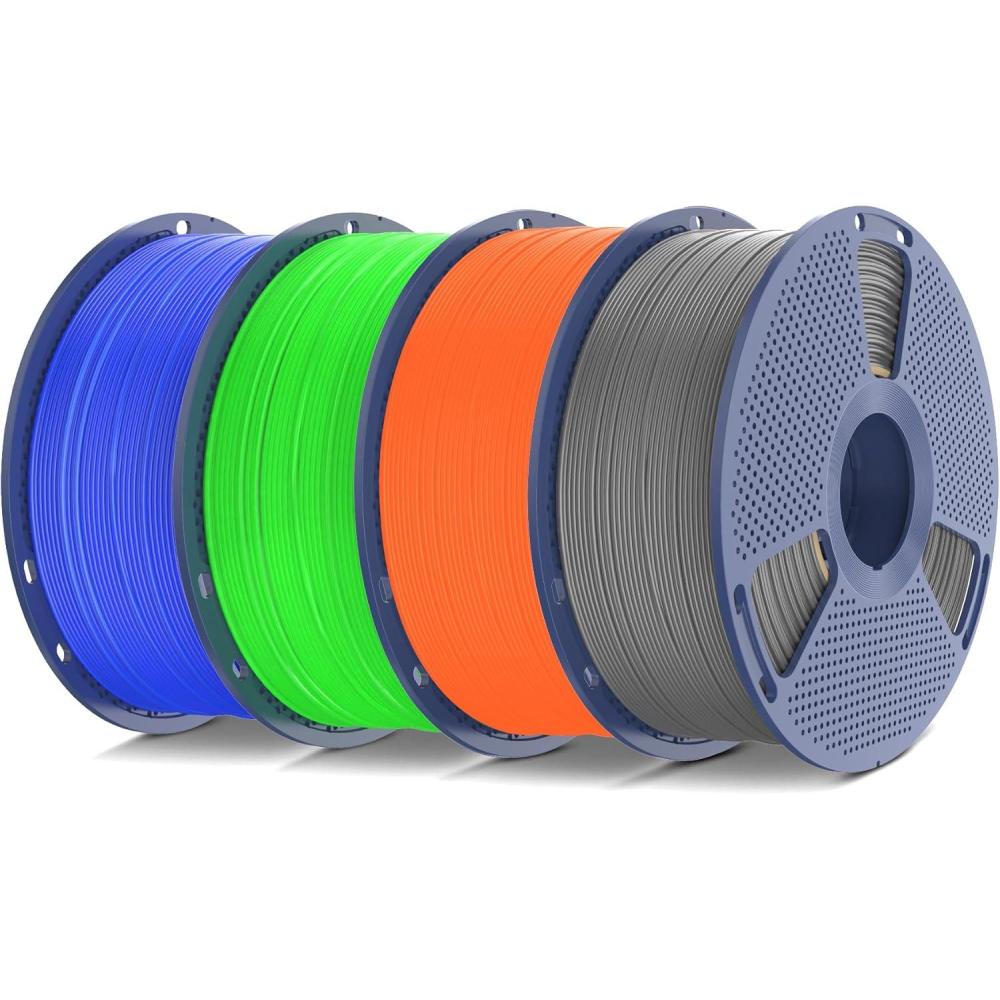 imageSUNLU TPU 3D Printer Filament 175mm High Speed 95A TPU Filament 1KG Flexible 3D Filament for Fast Printing Dimensional Accuracy  003mm Suitable for Most FDM 3D Printers Clear4kg Tpu Greybluegreenorange
