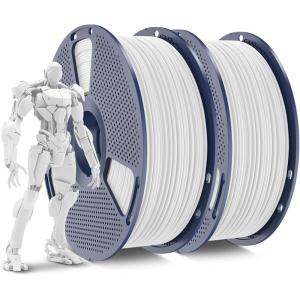 imageSUNLU ABS Filament 175mm 3D Printer Filament Strong and Durable Excellent Toughness Individually Vacuum Packed 4kg in Total 1kg per Spool Pack of 4 BlackOlive GreenSilverYellow2000g Abs Whitewhite