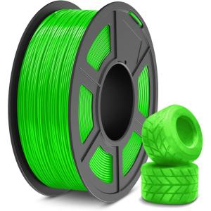imageSUNLU TPU 3D Printer Filament 175mm High Speed 95A TPU Filament 1KG Flexible 3D Filament for Fast Printing Dimensional Accuracy  003mm Suitable for Most FDM 3D Printers Clear1kg Tpu Green