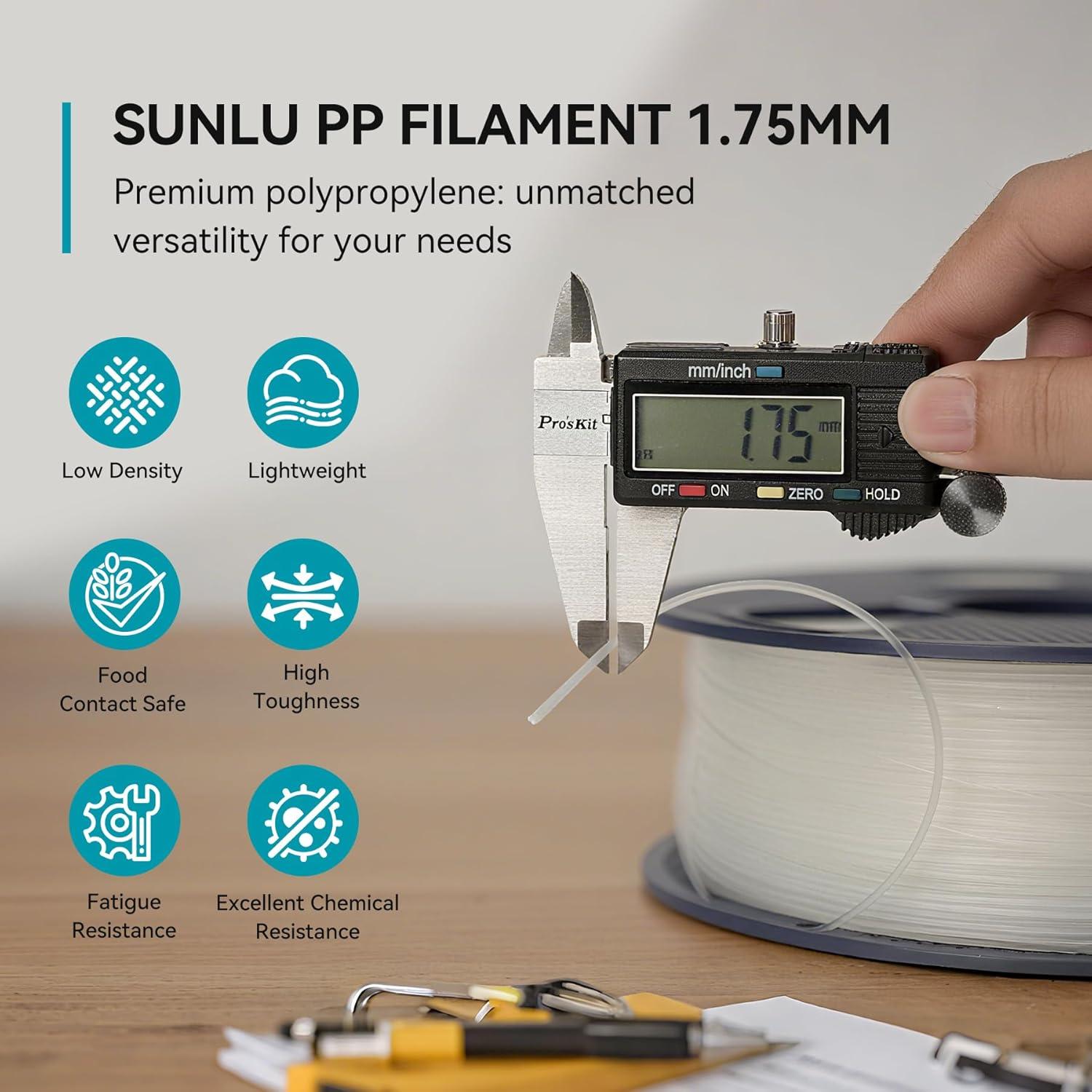 imageSUNLU FRABS 3D Filament 175mm 1KG UL94 V0 Fireproof ABS Filament Tough ampamp Durable Reusable Spool for Electronics Auto Parts ampamp Tools WarpFree Printing 1KG Spool22lbs Black800g Pp Natural White