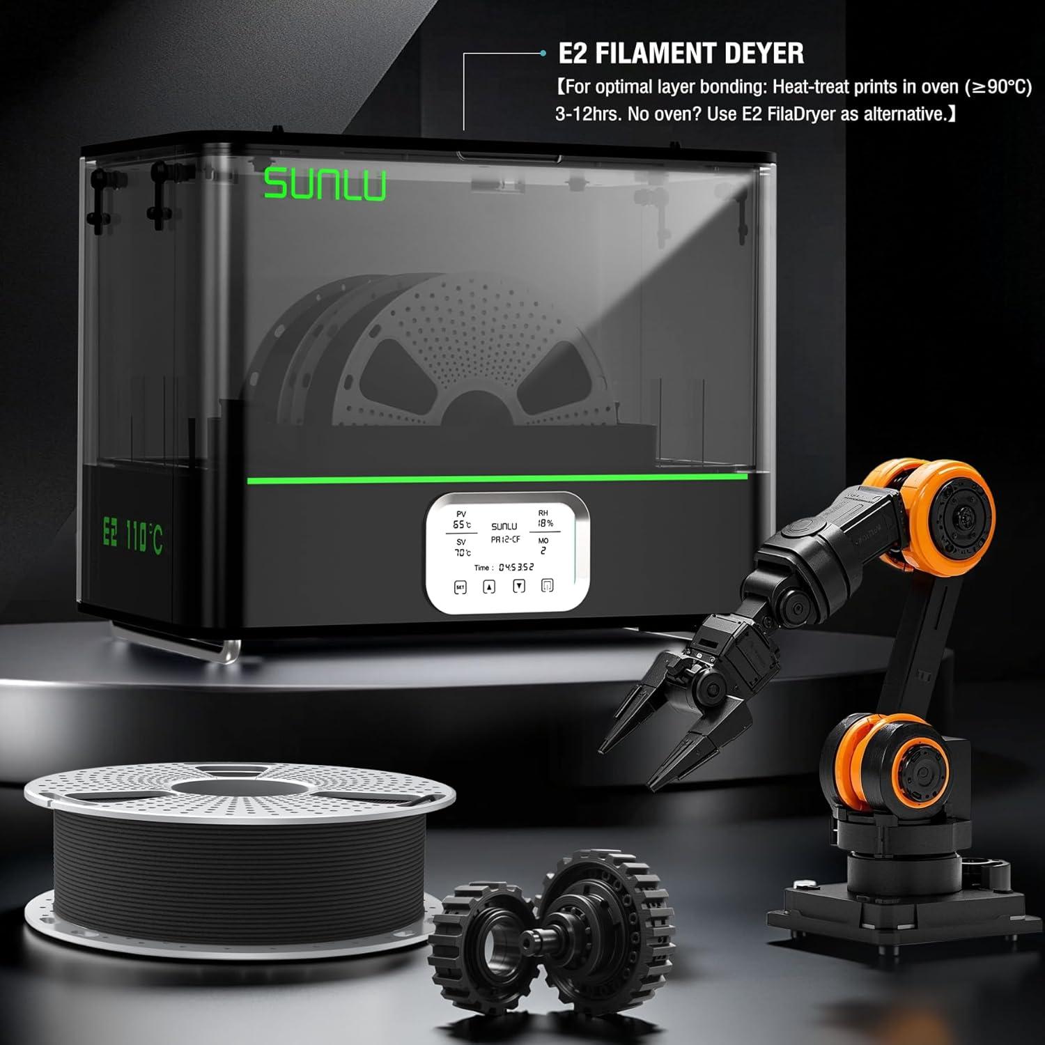 imageSUNLU FRABS 3D Filament 175mm 1KG UL94 V0 Fireproof ABS Filament Tough ampamp Durable Reusable Spool for Electronics Auto Parts ampamp Tools WarpFree Printing 1KG Spool22lbs Black05kgpa12cf Black