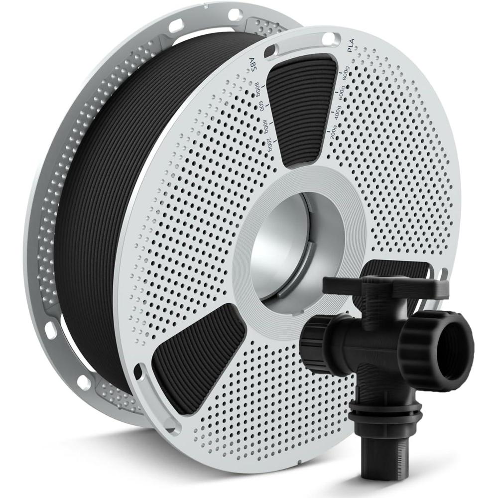 imageSUNLU FRABS 3D Filament 175mm 1KG UL94 V0 Fireproof ABS Filament Tough ampamp Durable Reusable Spool for Electronics Auto Parts ampamp Tools WarpFree Printing 1KG Spool22lbs Black1000g Pa6gf Black