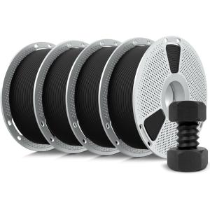 imageSUNLU FRABS 3D Filament 175mm 1KG UL94 V0 Fireproof ABS Filament Tough ampamp Durable Reusable Spool for Electronics Auto Parts ampamp Tools WarpFree Printing 1KG Spool22lbs Black4kg Pa6cf Blackblackblackbalck