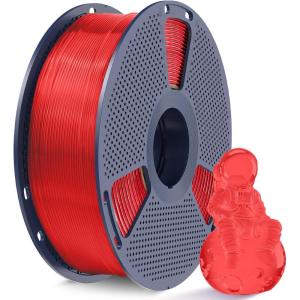 imageSUNLU TPU 3D Printer Filament 175mm High Speed 90A TPU Filament 1KG Flexible 3D Filament for Fast Printing Dimensional Accuracy  003mm Suitable for Most FDM 3D Printers Black1kg Tputransparent Red