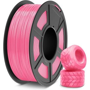 imageSUNLU TPU 3D Printer Filament 175mm High Speed 90A TPU Filament 1KG Flexible 3D Filament for Fast Printing Dimensional Accuracy  003mm Suitable for Most FDM 3D Printers Black1kg Tpu Pink