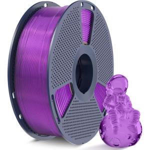 imageSUNLU TPU 3D Printer Filament 175mm High Speed 90A TPU Filament 1KG Flexible 3D Filament for Fast Printing Dimensional Accuracy  003mm Suitable for Most FDM 3D Printers Black1kg Tputransparent Purple