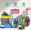 imageSUNLU PLA Matte Filament 16 Color Bundle Multicolor PLA 3D Printer Filament 175mm Mini Spool Matte Finish Individually Vacuum Packed 16 Pack2000g Pla Blackgrey