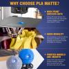 imageSUNLU PLA Matte Filament 16 Color Bundle Multicolor PLA 3D Printer Filament 175mm Mini Spool Matte Finish Individually Vacuum Packed 16 PackLarge Spool Pla Matte Black