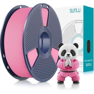 imageSUNLU PLA Matte Filament 16 Color Bundle Multicolor PLA 3D Printer Filament 175mm Mini Spool Matte Finish Individually Vacuum Packed 16 Pack1000gpla Pink